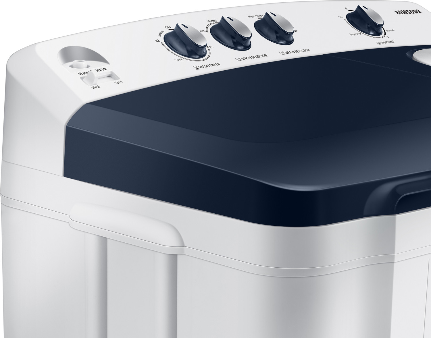 Image of Samsung 8.5 kg 5 star Semi Automatic Top Load Washing Machine White, Grey