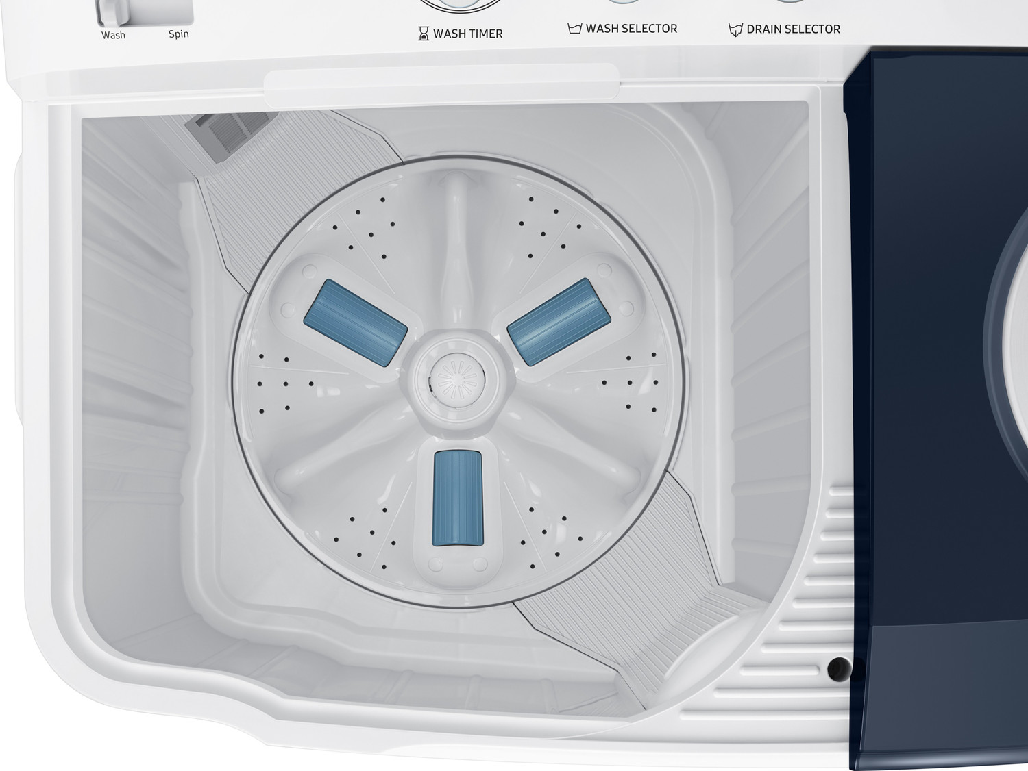 Image of Samsung 8.5 kg 5 star Semi Automatic Top Load Washing Machine White, Grey