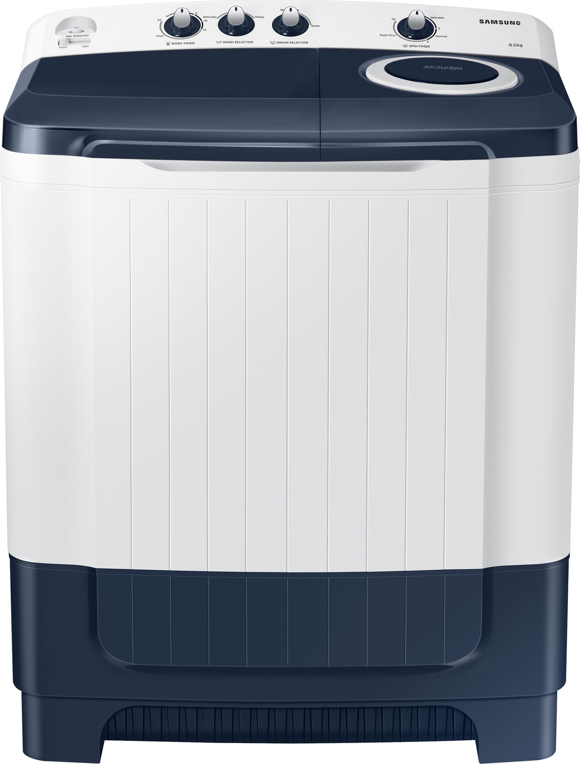 Image of Samsung 8.5 kg 5 star Semi Automatic Top Load Washing Machine White, Grey