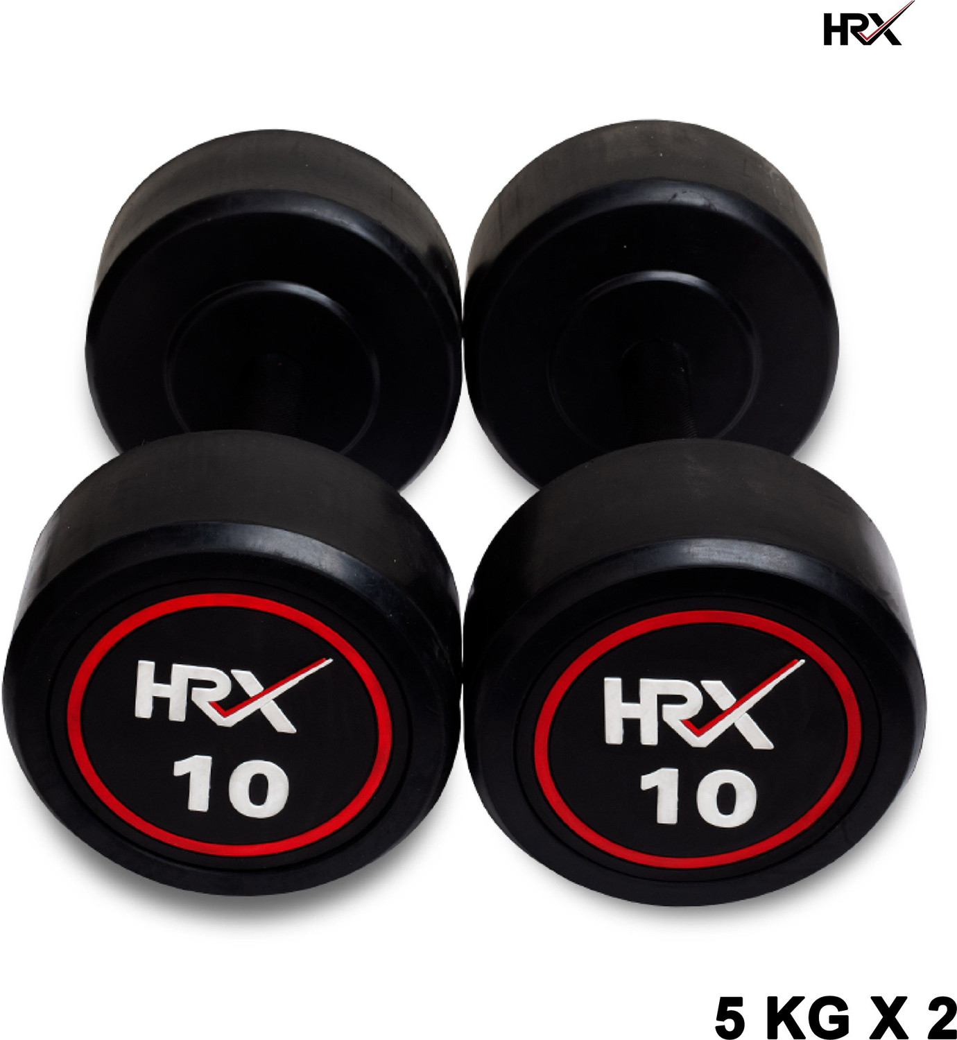 HRX Bouncer Dumbbells Pair Set of Two Muscle Building Fixed Weight Dumbbells Fixed Weight Dumbbell 10 kg Price History