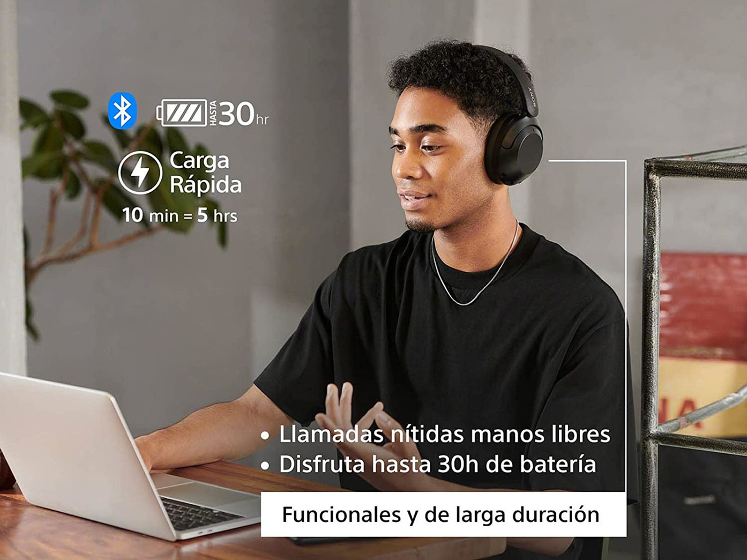 Image of SONY WH-XB910N with 30Hrs Battery Life, Active Noise Cancellation enabled Bluetooth