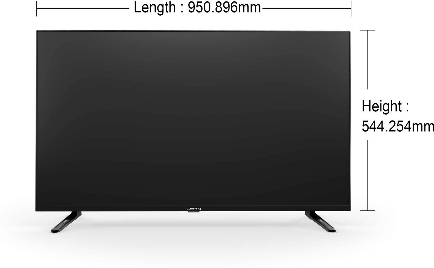 Image of Compaq HUEQ G43B 108 cm (43 inch) Ultra HD (4K) LED Smart Android TV with 2 GB RAM, Mimi Sound Personalisation, Google Assistant