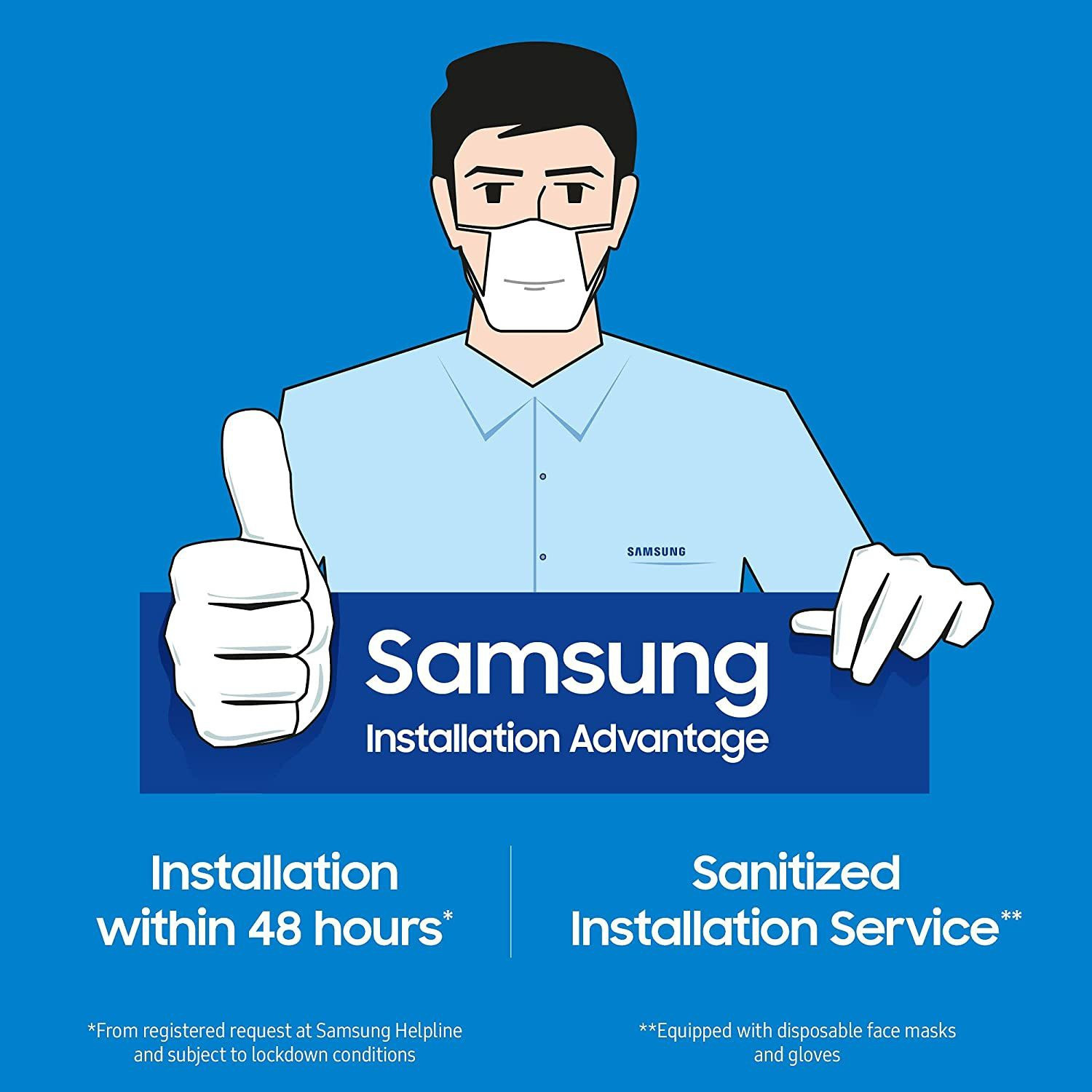 Image of SAMSUNG 1.5 Ton 3 Star Split Inverter AC - White (AR18BY3YBWK /AR18BY3YBWKNNA /AR18BY3YBWKXNA, Copper Condenser)