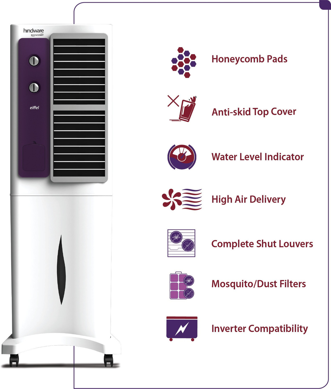 Image of Hindware 58 L Tower Air Cooler