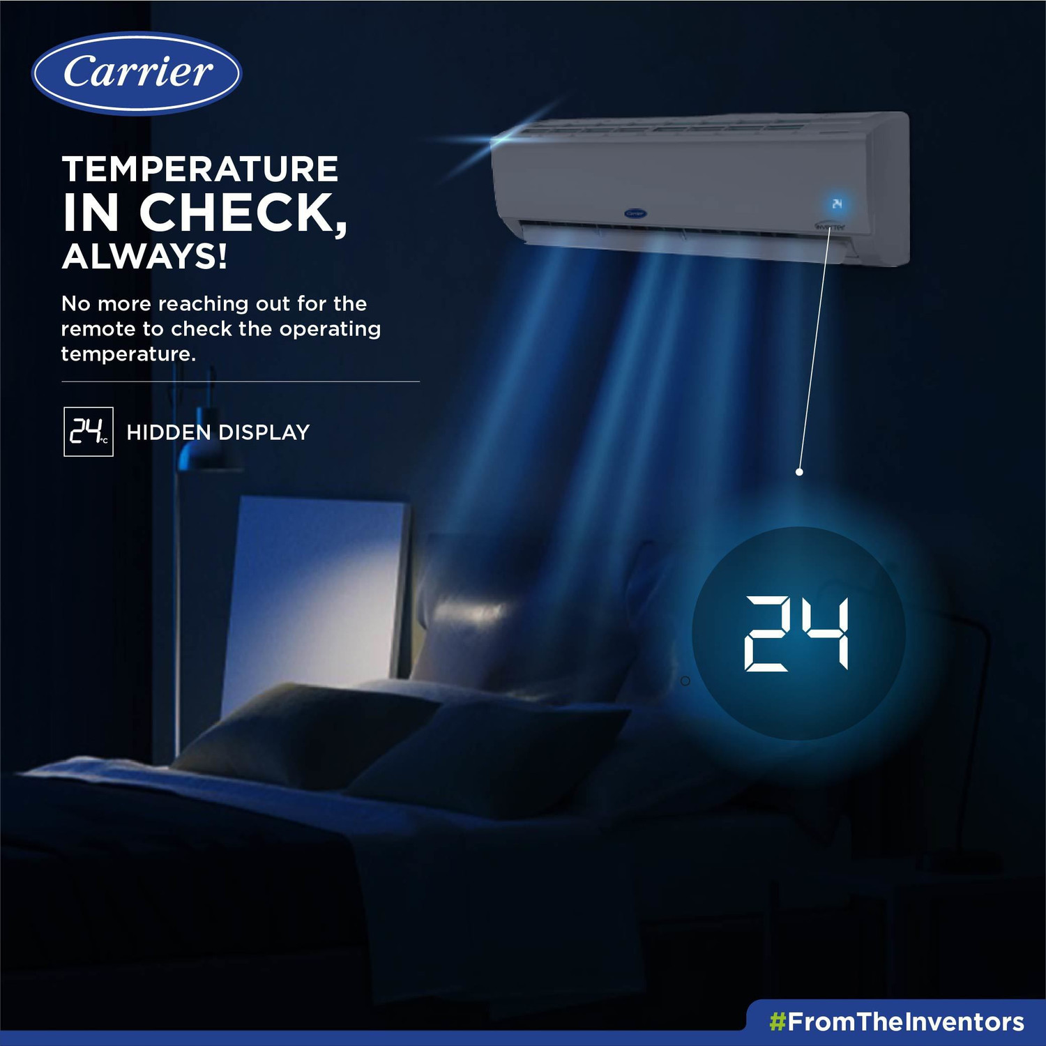 Image of CARRIER 1.2 Ton 5 Star Split Inverter AC - White (14K ESTER DXi INVERTER R32 SPLIT AC CAI14ES5R32F0, Copper Condenser)