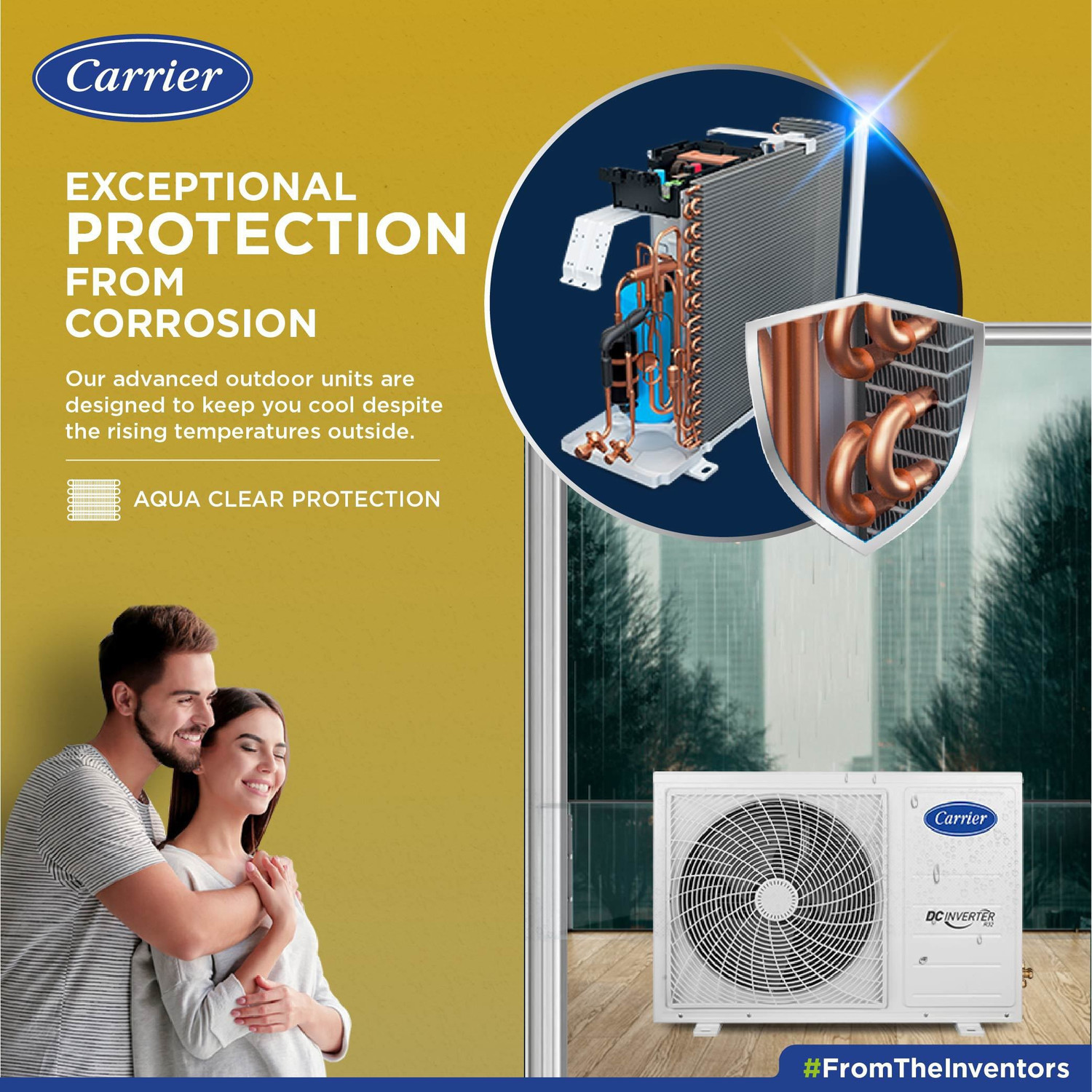 Image of CARRIER 1.2 Ton 5 Star Split Inverter AC - White (14K ESTER DXi INVERTER R32 SPLIT AC CAI14ES5R32F0, Copper Condenser)