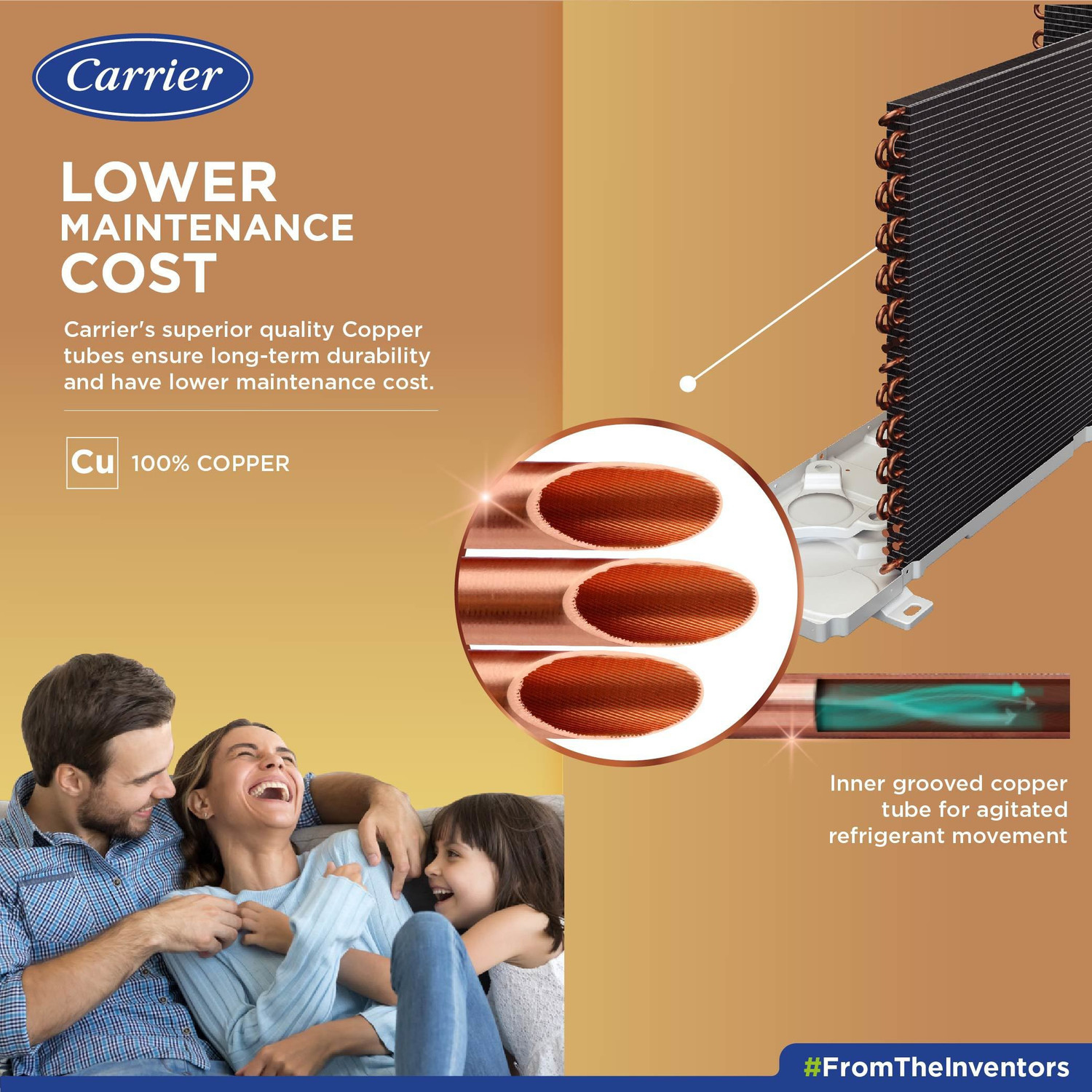 Image of CARRIER 1.2 Ton 5 Star Split Inverter AC - White (14K ESTER DXi INVERTER R32 SPLIT AC CAI14ES5R32F0, Copper Condenser)