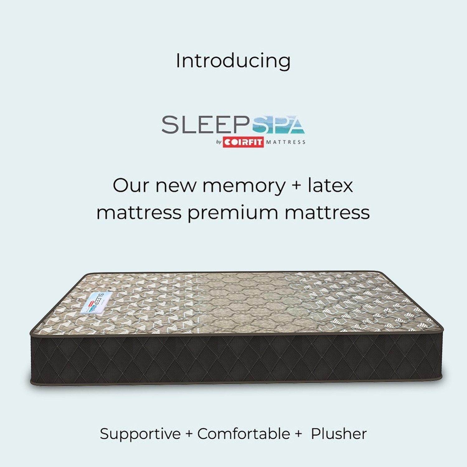 Image of SLEEP SPA MEMOLATEX Visco Pro Memory Foam with Bamboo Charcoal fabric 6 inch Single Latex Foam Mattress