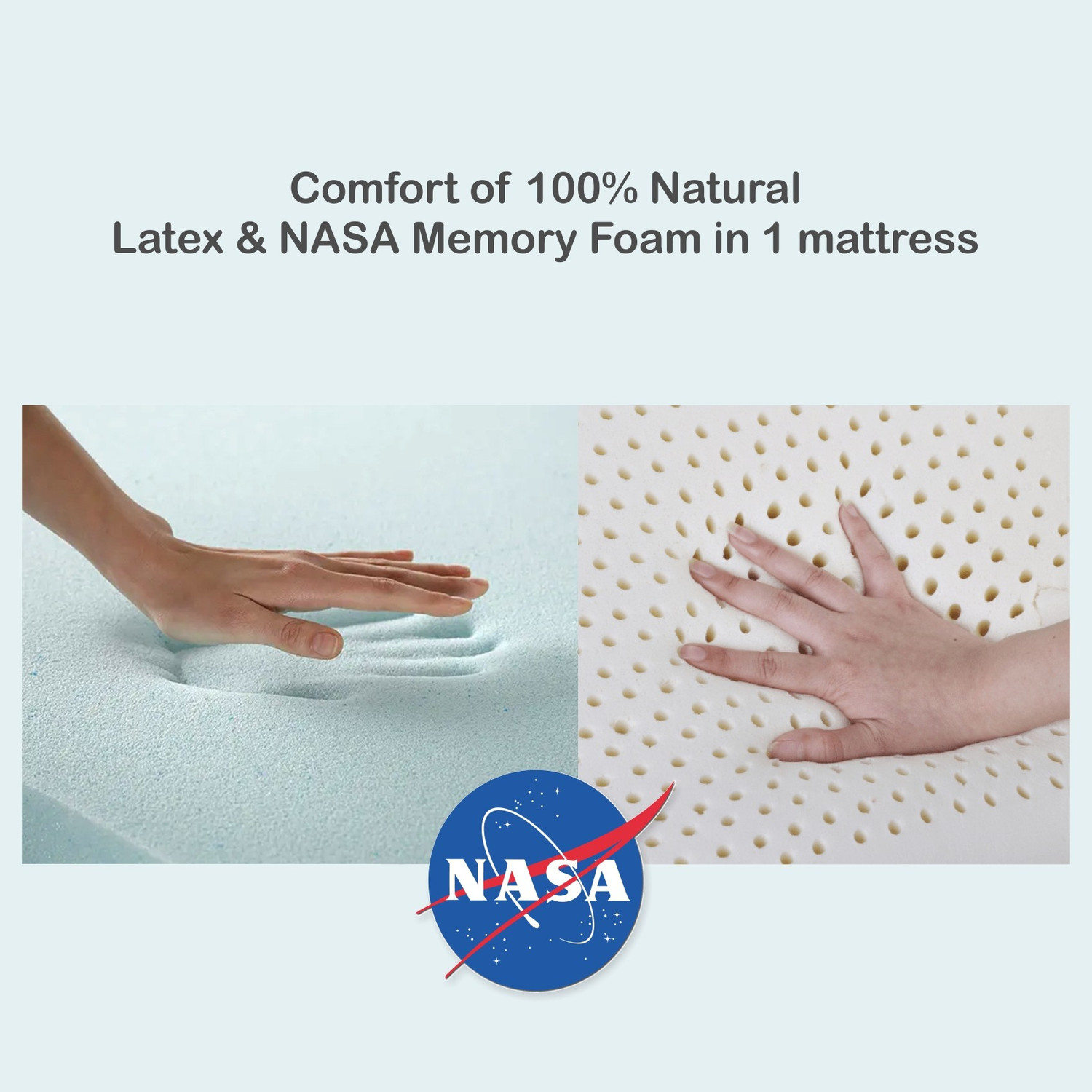 Image of SLEEP SPA MEMOLATEX Visco Pro Memory Foam with Bamboo Charcoal fabric 6 inch Single Latex Foam Mattress