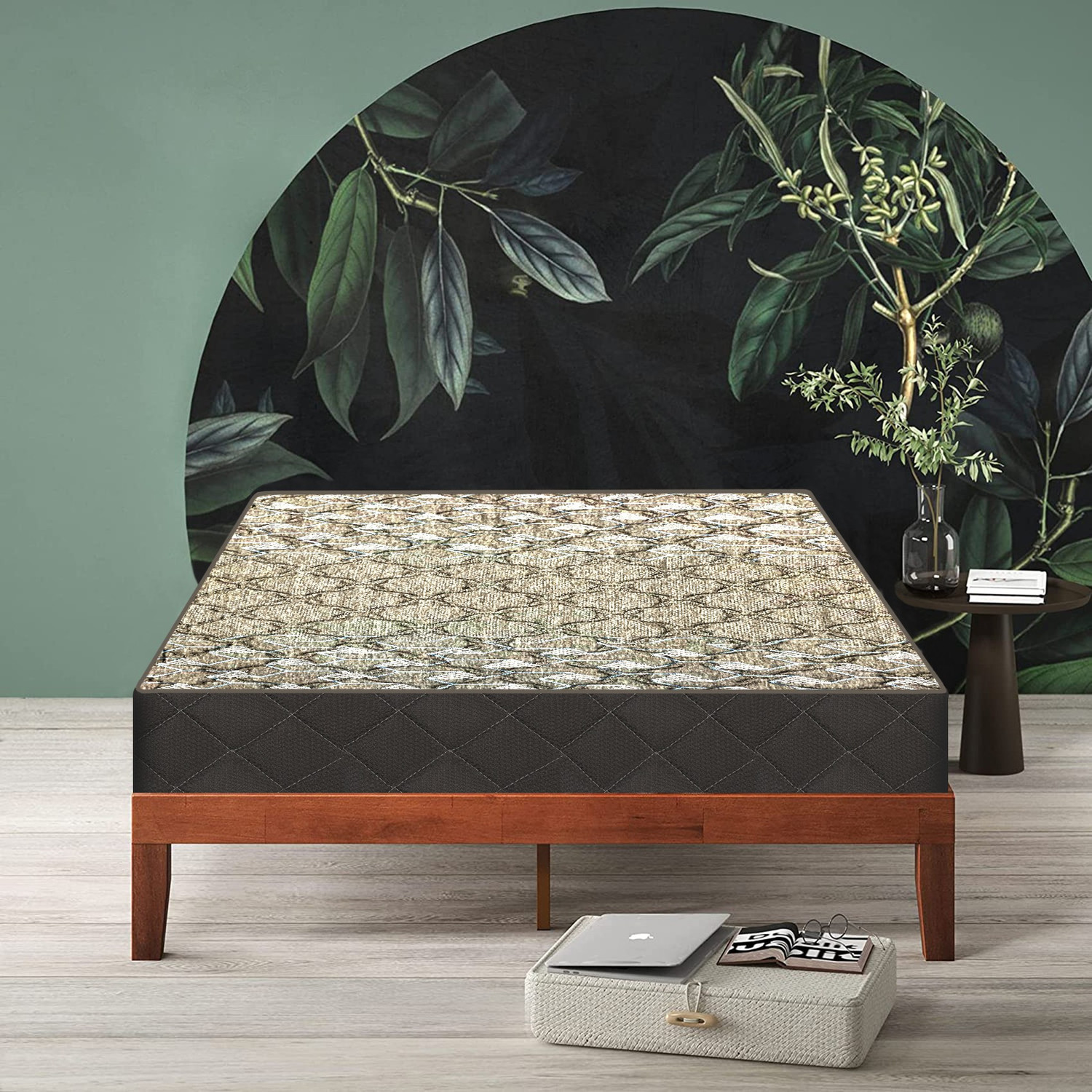 Image of SLEEP SPA MEMOLATEX Visco Pro Memory Foam with Bamboo Charcoal fabric 6 inch Single Latex Foam Mattress