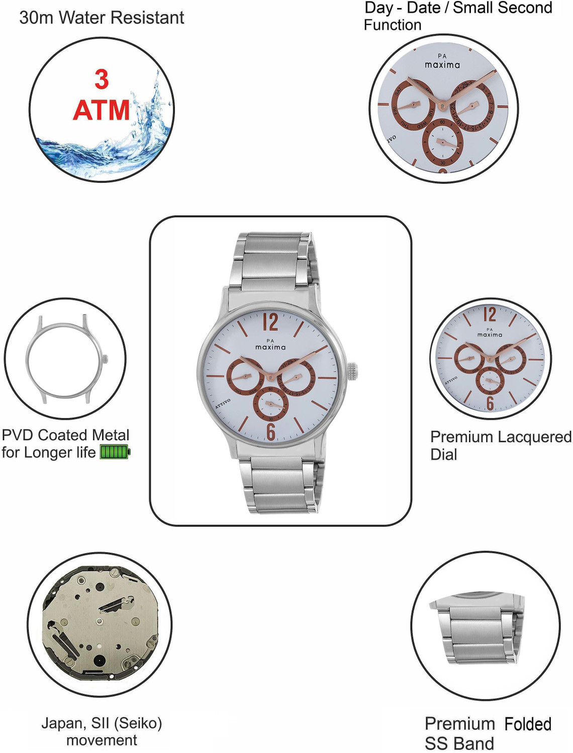 Maxima attivo hotsell 3atm water resistant