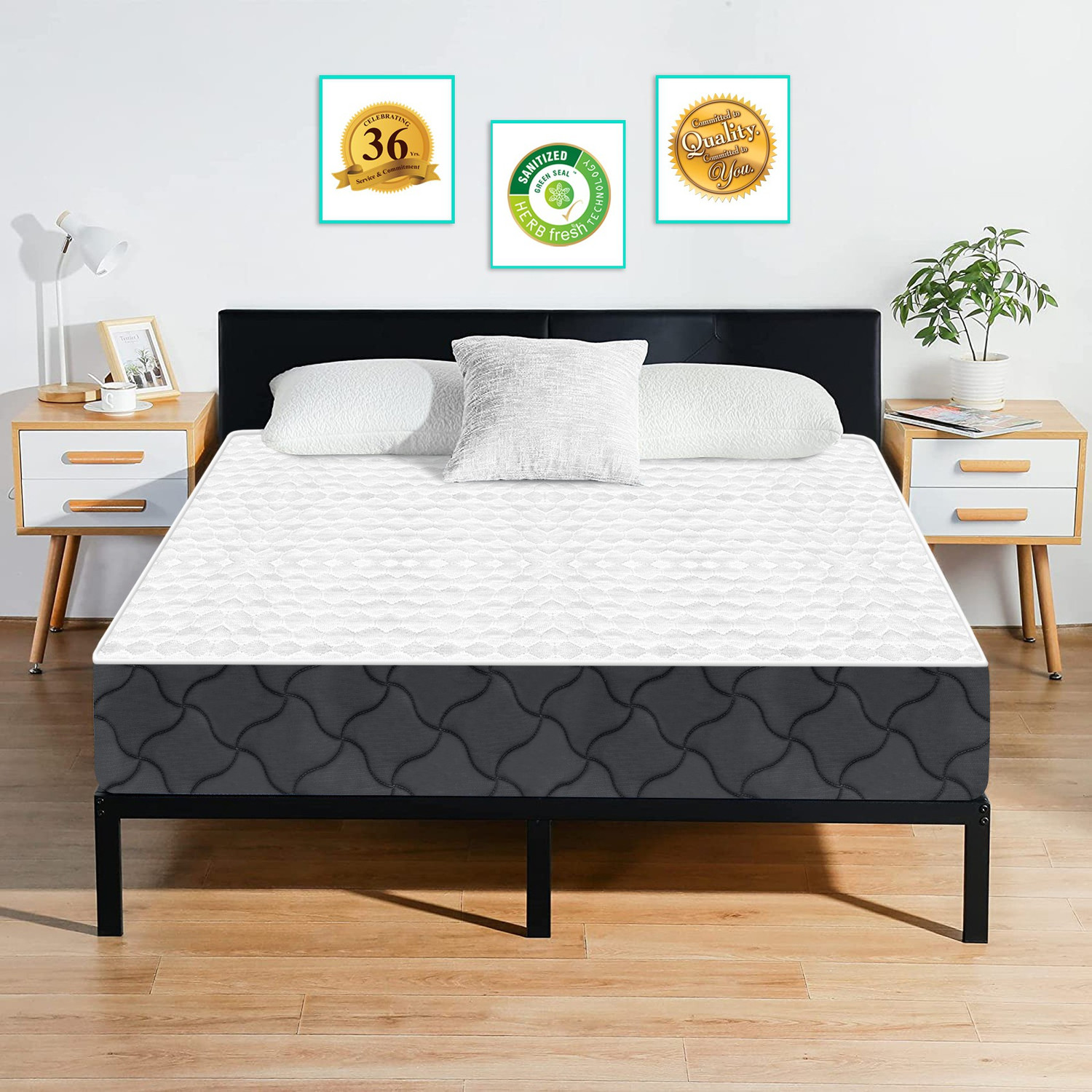 Image of SLEEPSPA COCOLATEX Milk Fiber with HerbFRESH TECHNOLOGY 8 inch Single Coir Mattress