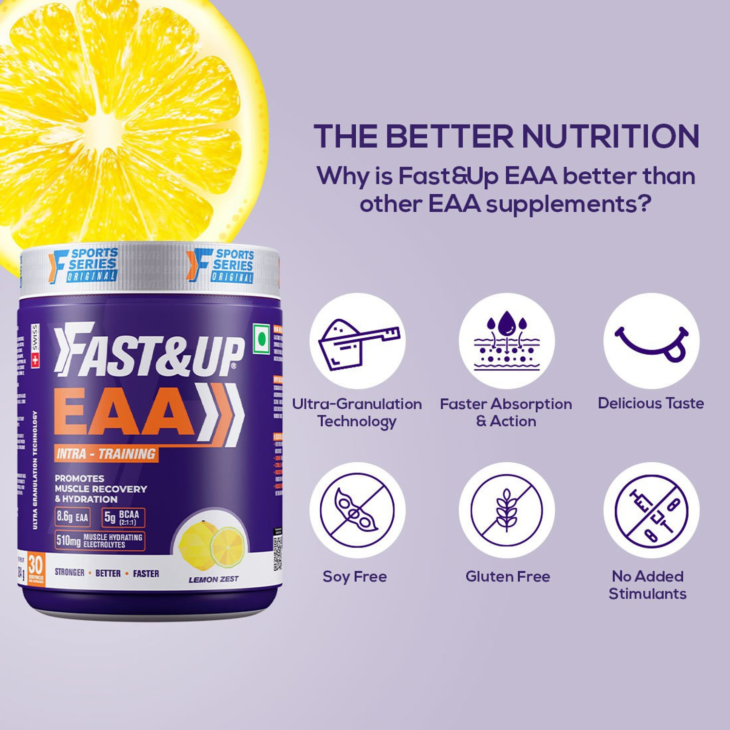 Image of FAST&UP EAA Intra-Training drink with BCAA+Electrolyte Blend+Vitamin Booster EAA (Essential Amino Acids)