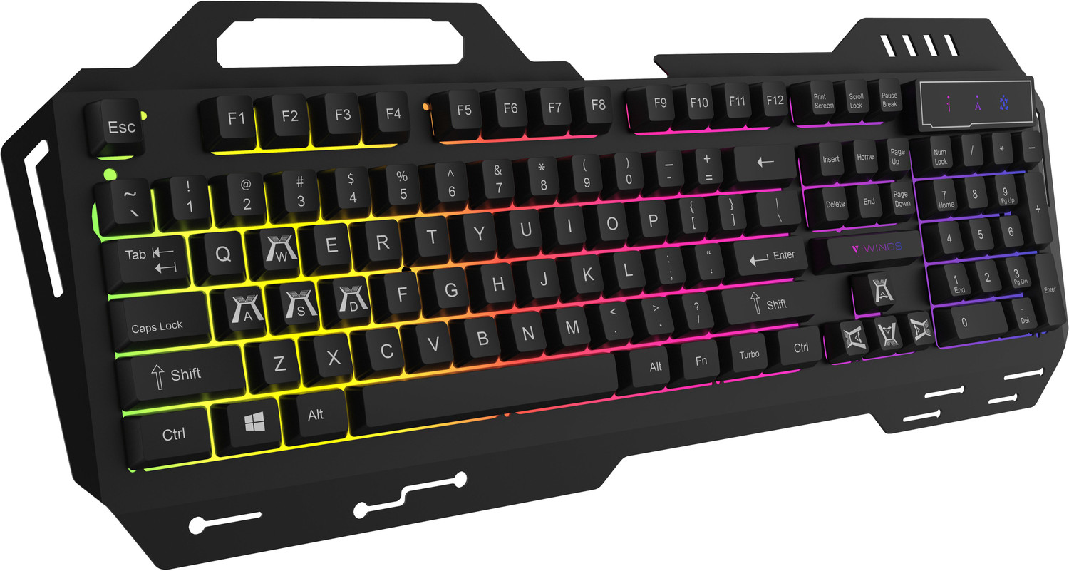 Image of Wings GRIND100 Wired USB Standard Gaming Keyboard Compatible with Desktop, Laptop, Mac