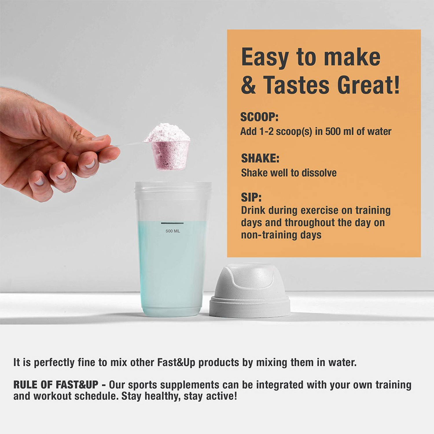 Image of FAST&UP EAA Intra-Training drink with BCAA+Electrolyte Blend+Vitamin Booster EAA (Essential Amino Acids)