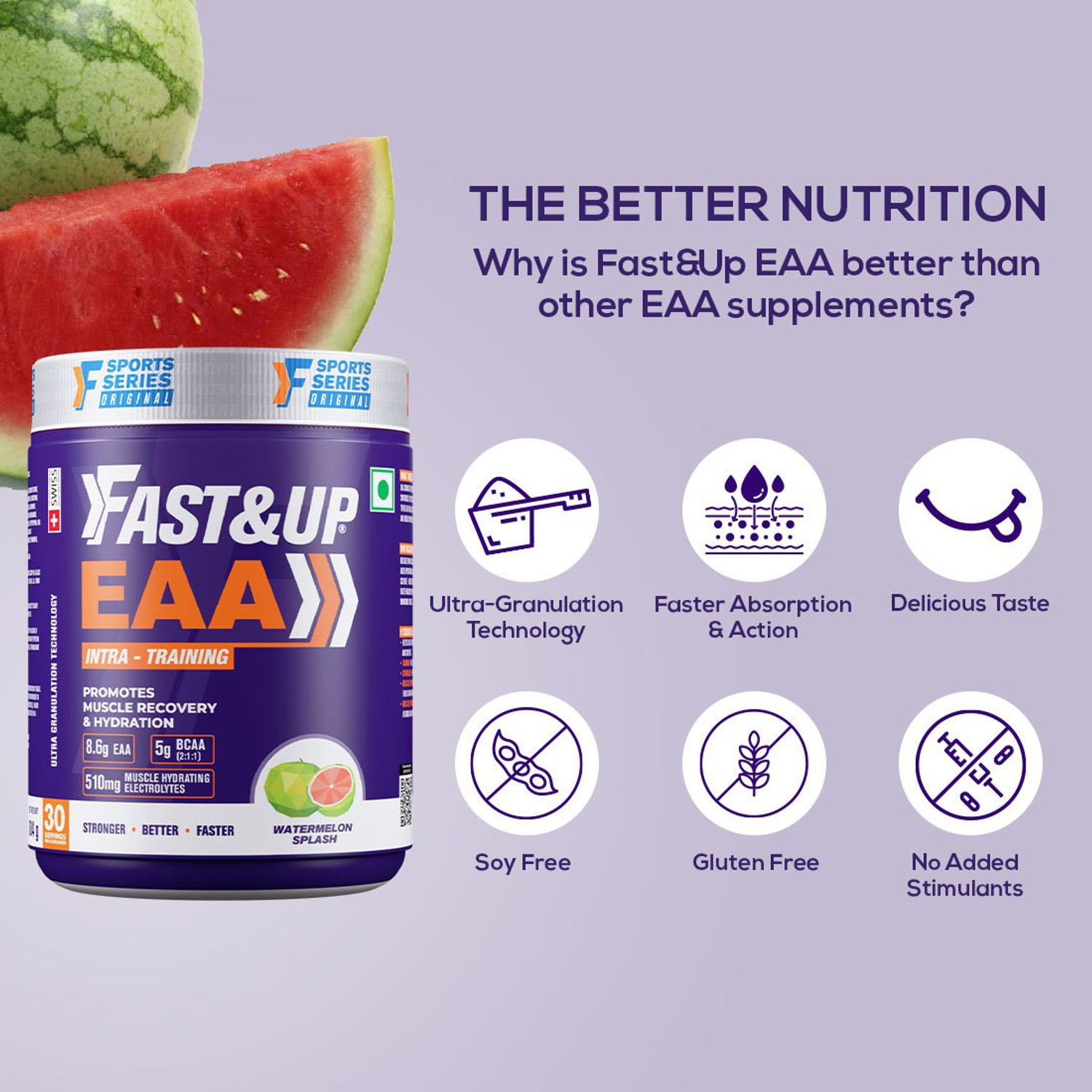 Image of FAST&UP EAA Intra-Training drink with BCAA+Electrolyte Blend+Vitamin Booster EAA (Essential Amino Acids)