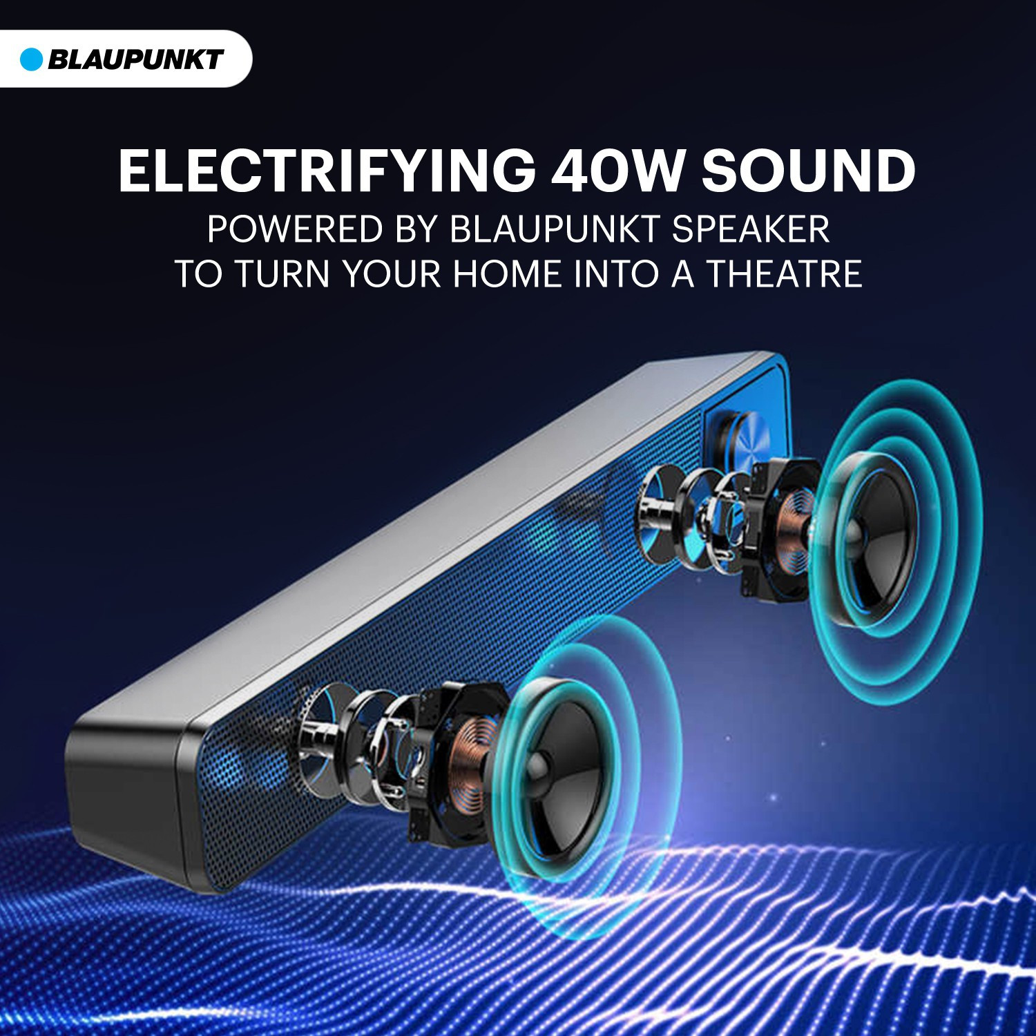 Image of Blaupunkt Cybersound 98 cm (40 Inch) HD Ready LED Smart Android TV with 40W Speaker