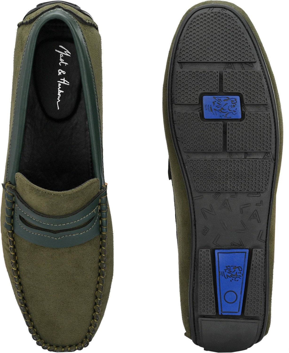 Mast Harbour Mast Harbour Men s Olive Faux Leather Casual Slip