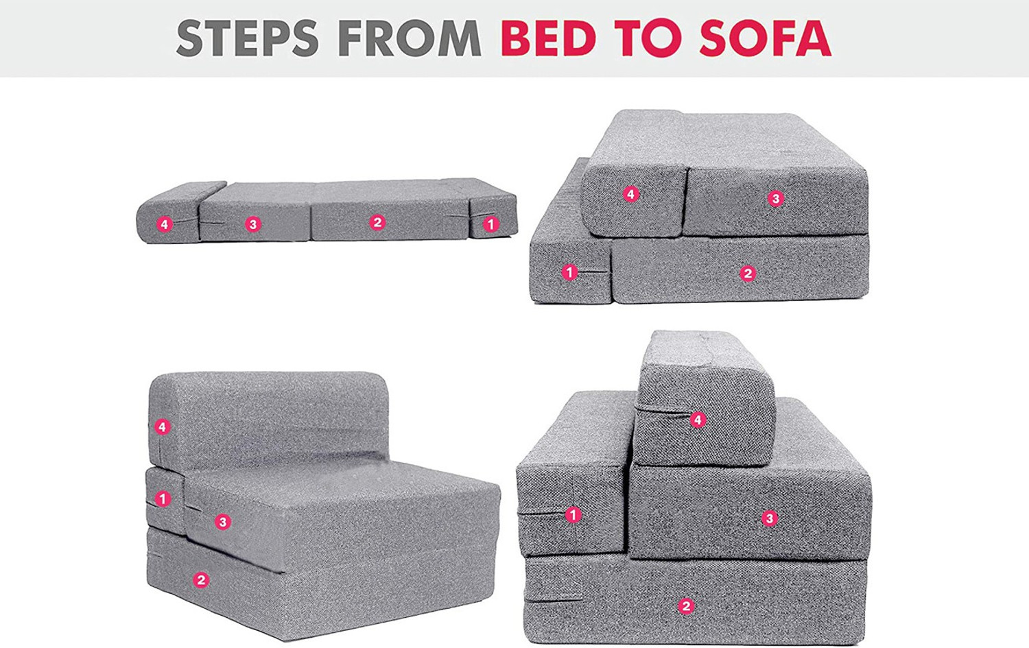 Image of SPRINGTEK FoldingPerfect for Guests Jute Fabric 3 X 6 Feet 1 Seater Single Fold Out Sofa Cum Bed