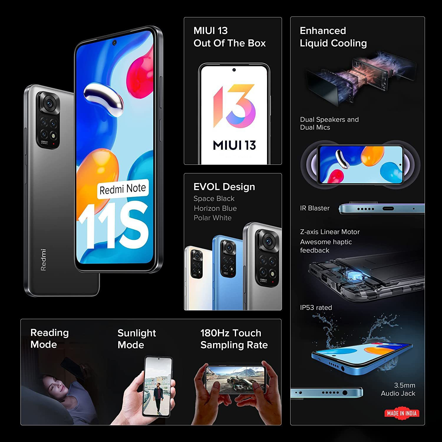 Image of REDMI Note 11s (Space Black, 128 GB) (8 GB RAM)