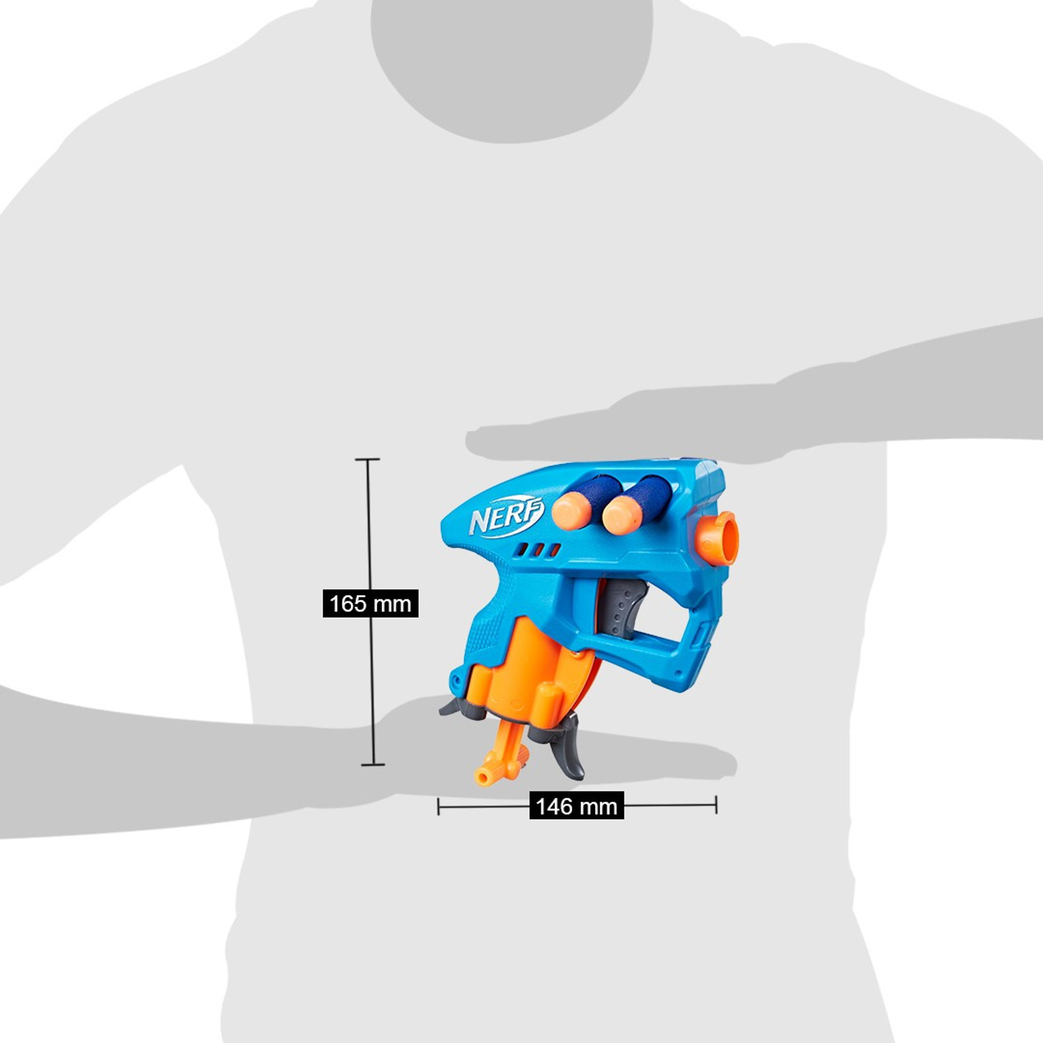 Nerf Elite NanoFire Blaster, SingleShot Blaster, Incl. 3 Darts, for