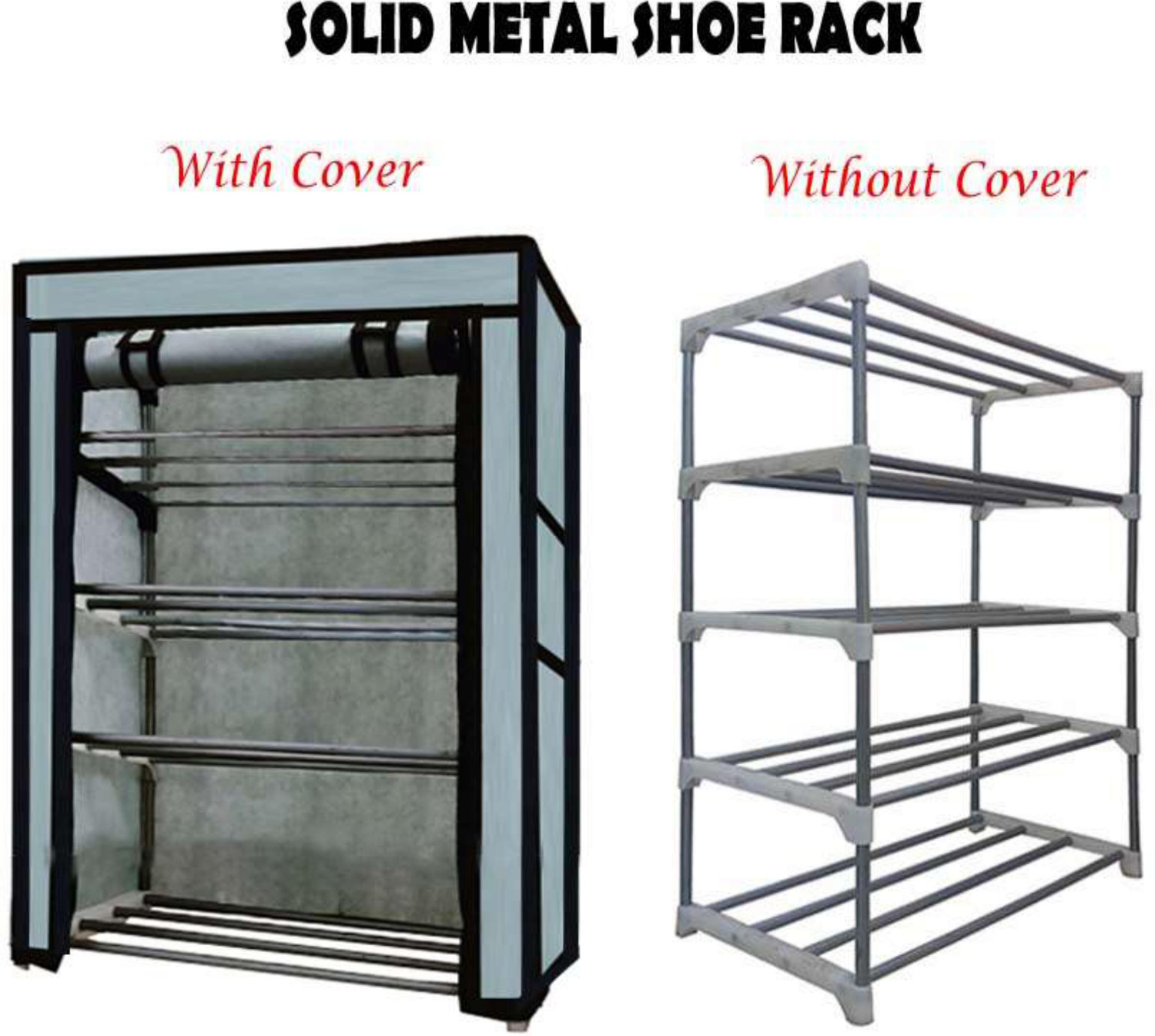 RAXON WORLD Metal Shoe Stand 4 Shelves Metal Shoe Stand Grey 4 Shelves DIY Do It Yourself Price History