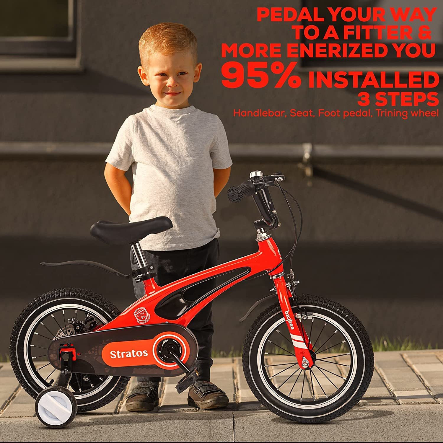 Image of baybee Kids Cycle /Bicycle Plug and Play Cycle with Magnesium Alloy Frame & Disc Brake 16 T (inch) Mountain Cycle