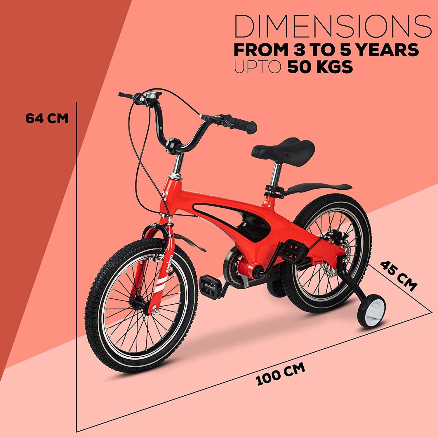 Image of baybee Kids Cycle /Bicycle Plug and Play Cycle with Magnesium Alloy Frame & Disc Brake 16 T (inch) Mountain Cycle