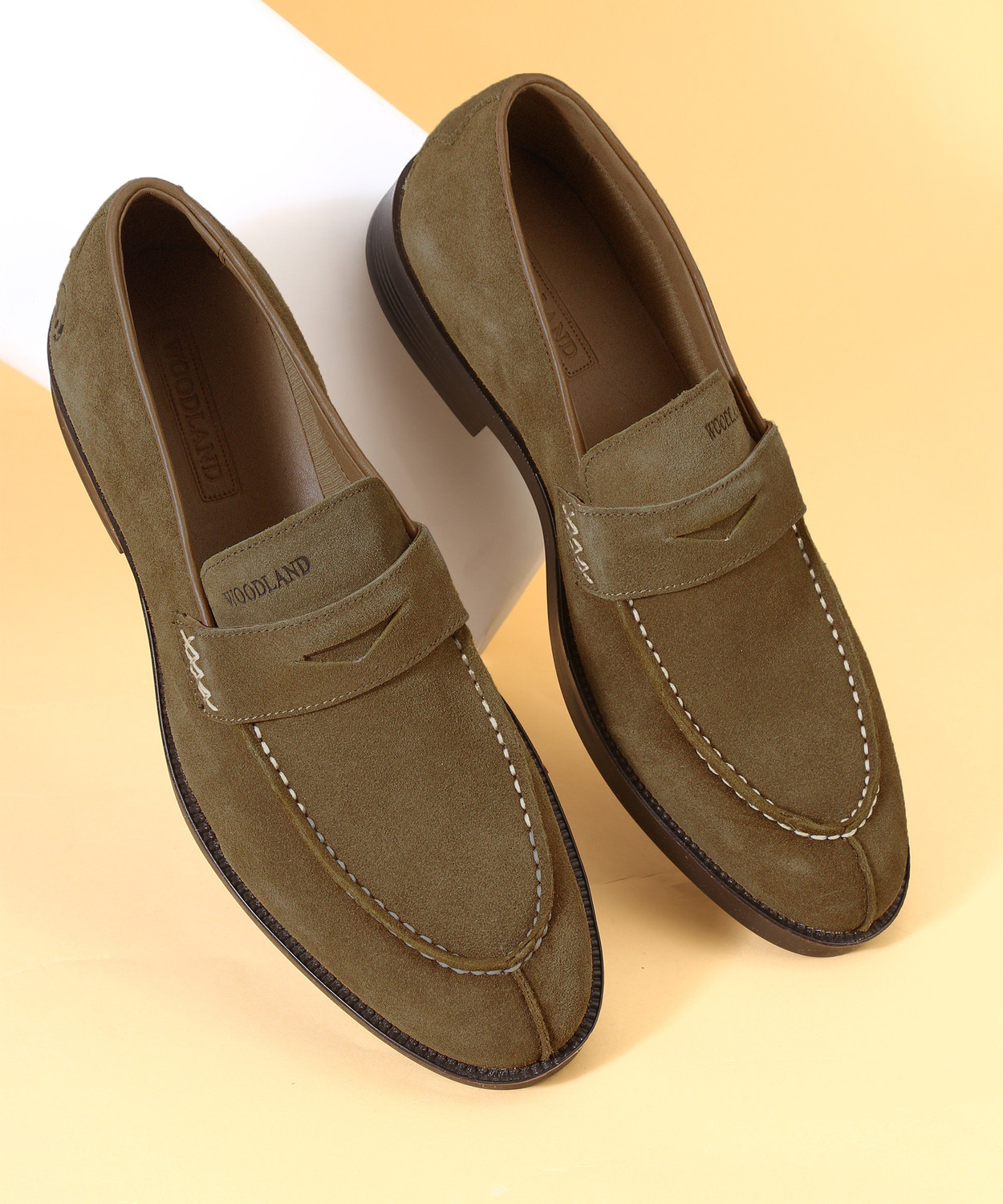 Woodland khaki moccasins store