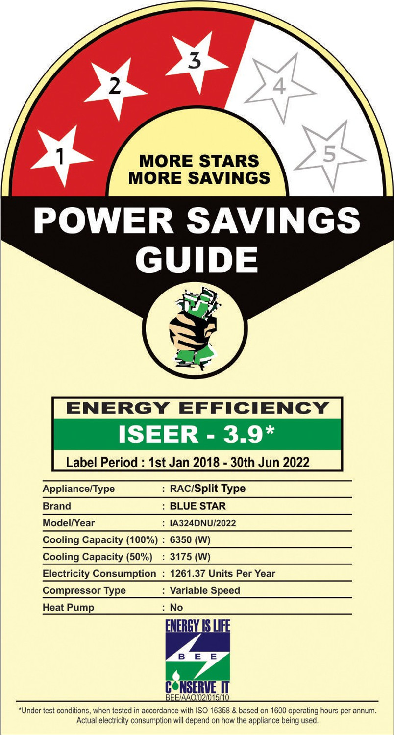 Image of Blue Star 2022 Model 2 Ton 3 Star Split Inverter AC