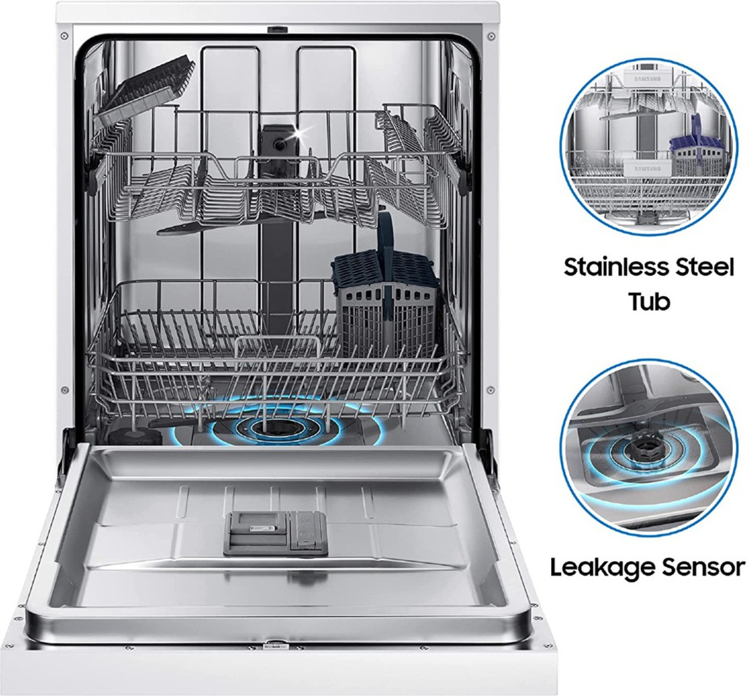 Image of Samsung DW60M5042FW /TL Free Standing 13 Place Settings Dishwasher