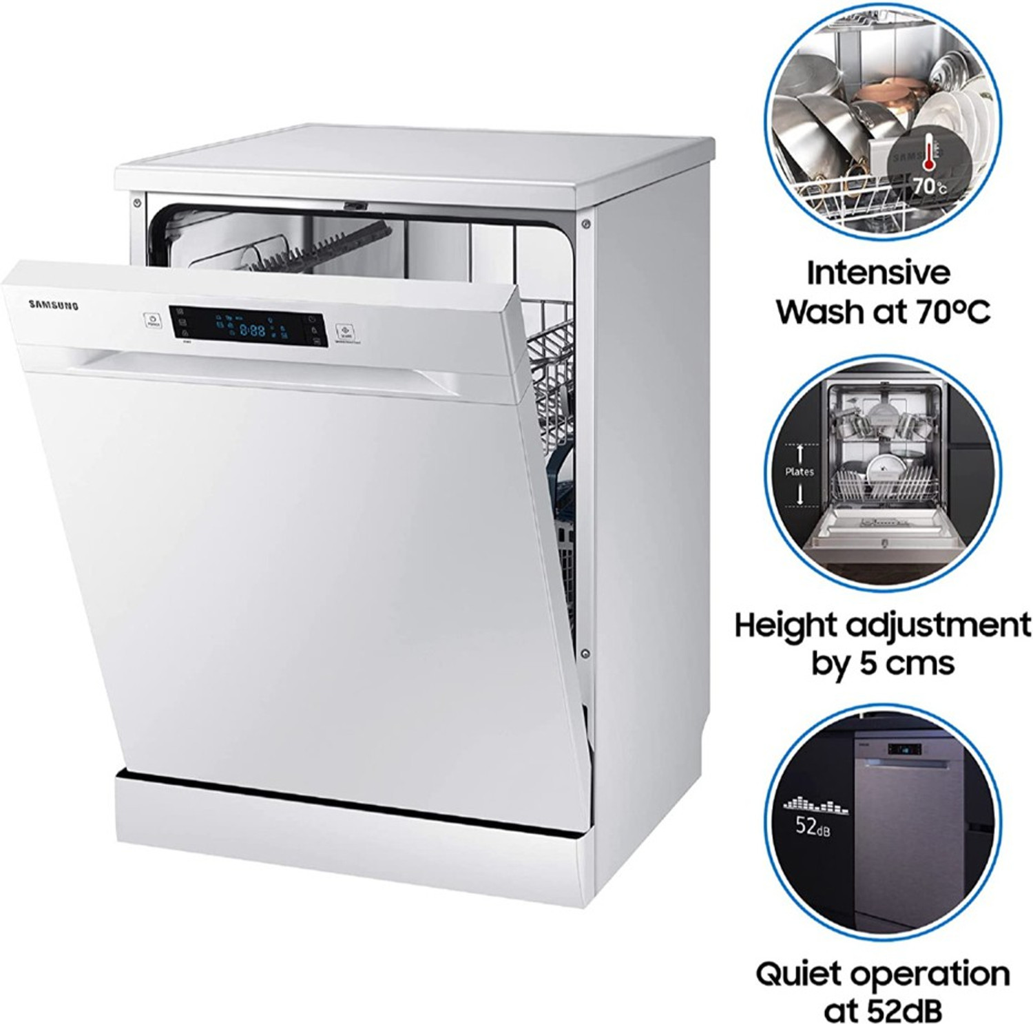 Image of Samsung DW60M5042FW /TL Free Standing 13 Place Settings Dishwasher