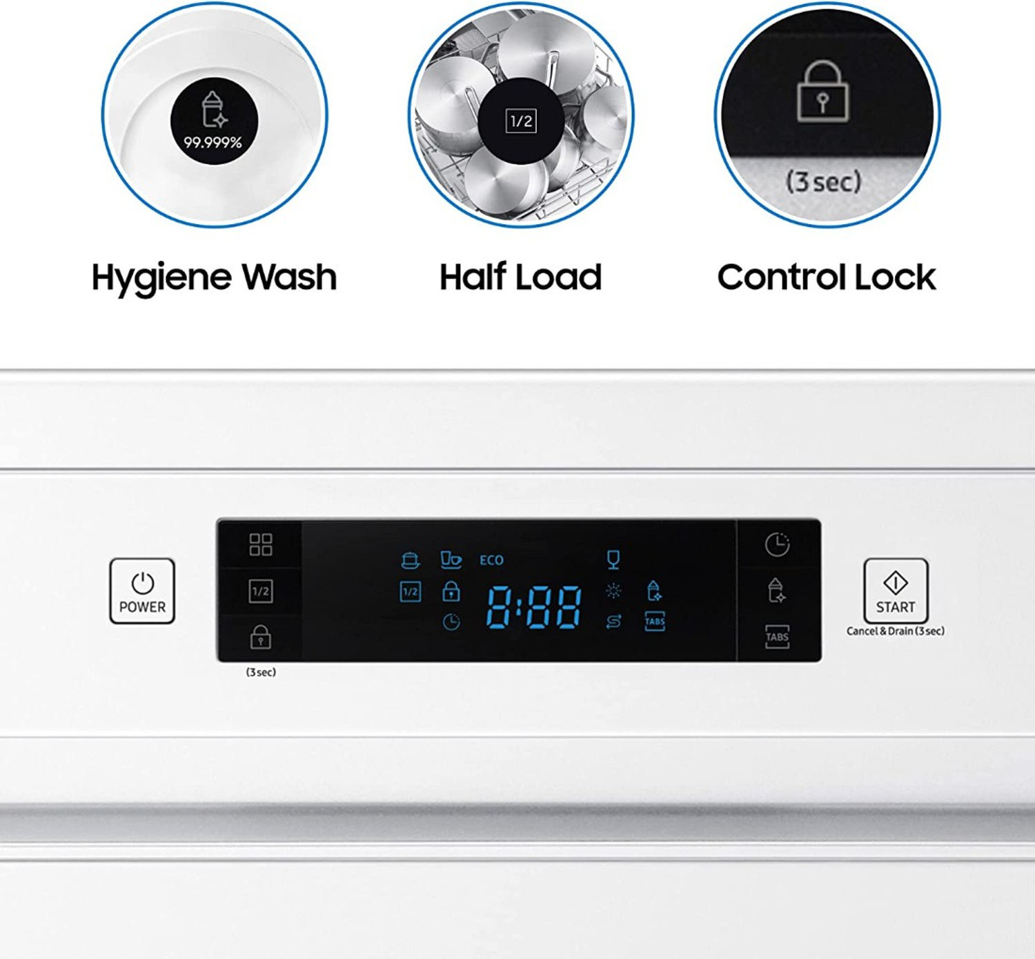 Image of Samsung DW60M5042FW /TL Free Standing 13 Place Settings Dishwasher