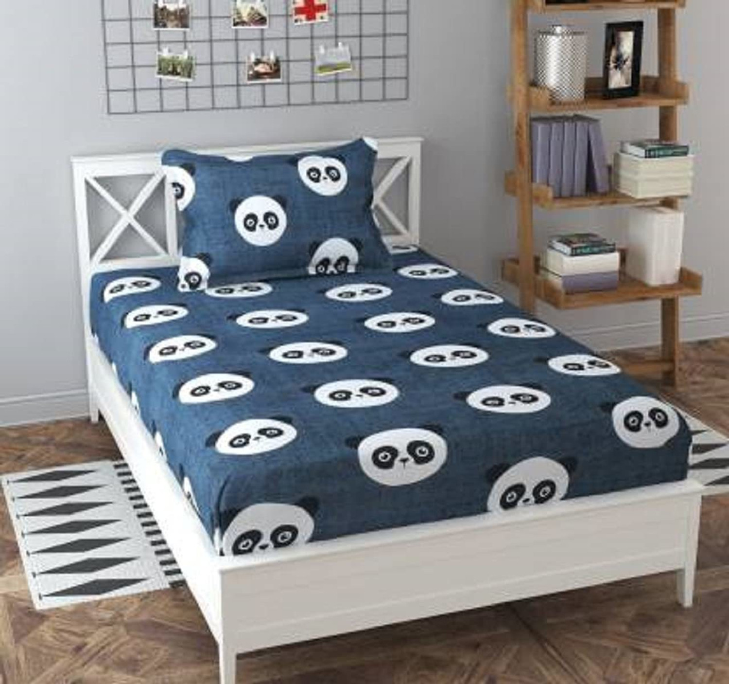Image of Flipkart SmartBuy Microfiber Single Flat 140 TC Cartoon Bedsheet