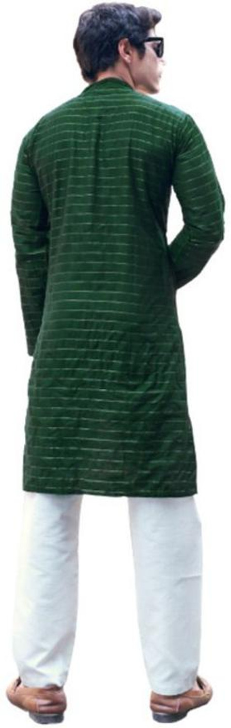 Image of tradenest Men Striped Straight Kurta