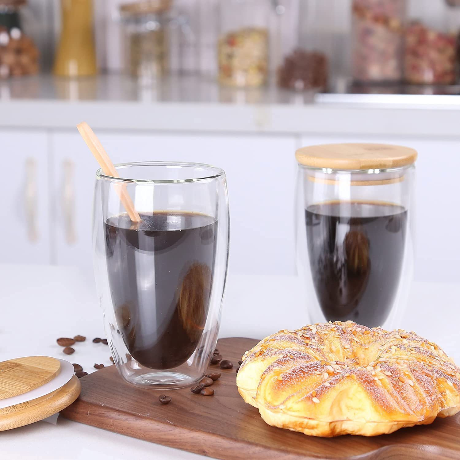 Image of Flipkart SmartBuy Double-Wall Insulate Glass, Clear, Set of 2 Glass Coffee Mug