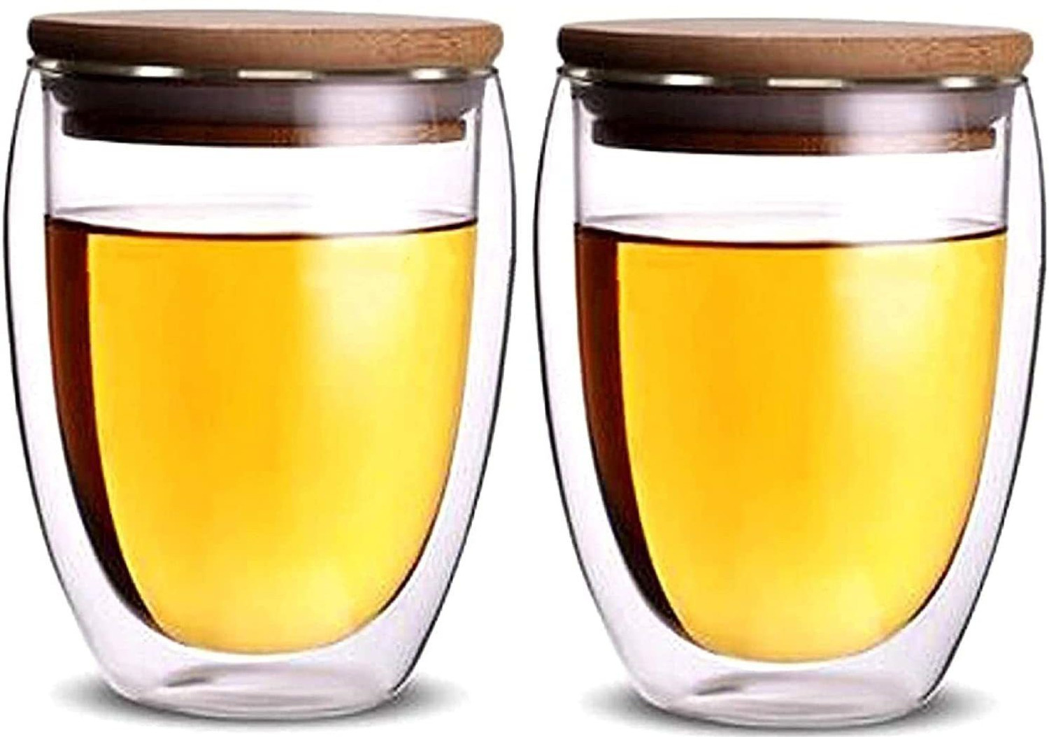 Image of Flipkart SmartBuy Double-Wall Insulate Glass, Clear, Set of 2 Glass Coffee Mug