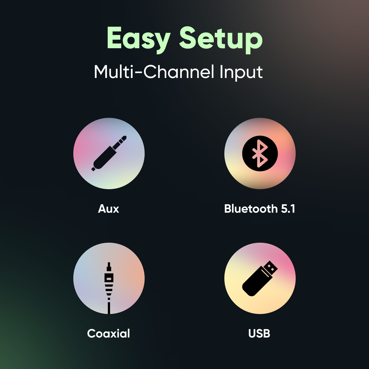 Image of Mivi Fort S60 with 2 inBuilt Subwoofers, 3EQ Modes, Remote Ctrl 60 W Bluetooth Soundbar