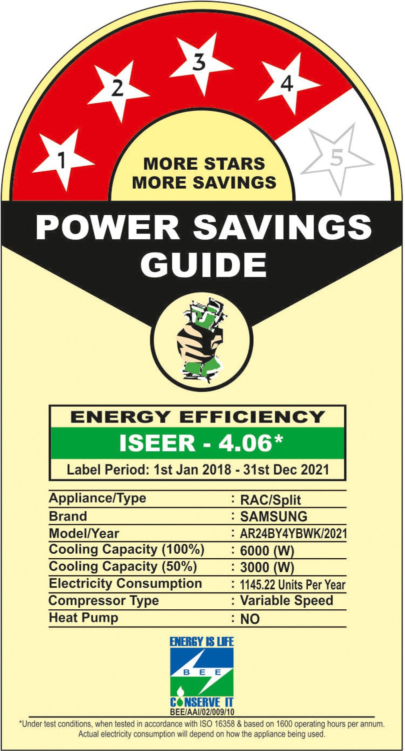 Image of Samsung 2021 Model 2 Ton 4 Star Split Inverter AC