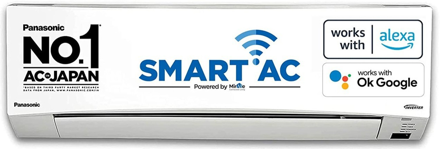 Image of Panasonic 1 Ton 5 Star Split Inverter AC with Wi-fi Connect - White (CS /CU-NU12XKYWA, Copper Condenser)