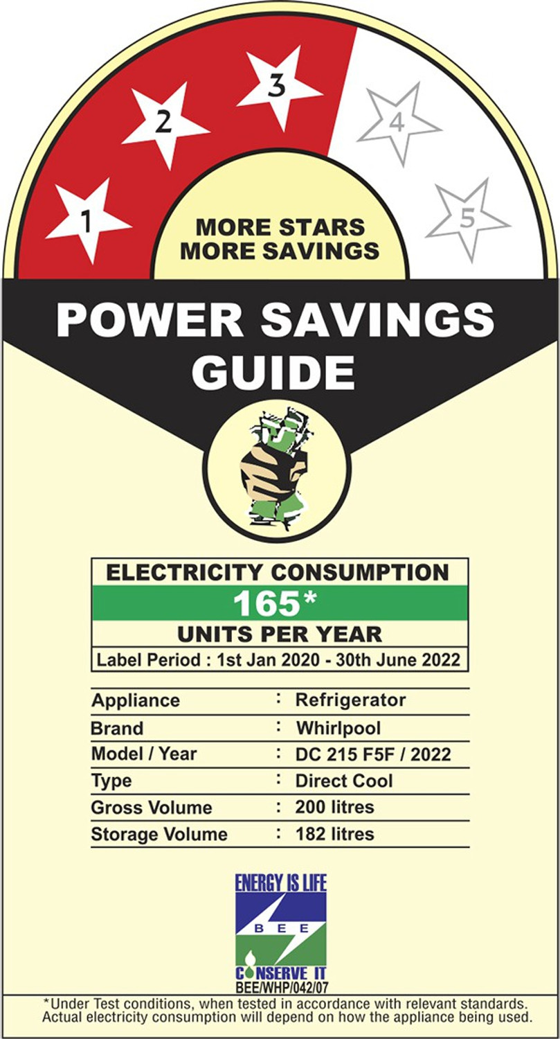 Image of Whirlpool 192 L Direct Cool Single Door 3 Star Refrigerator