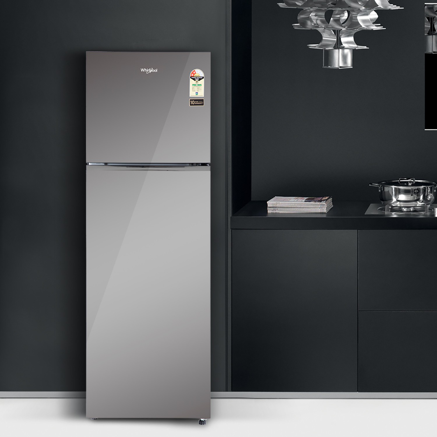 Image of Whirlpool 235 L Frost Free Double Door 2 Star Refrigerator with Glass Door