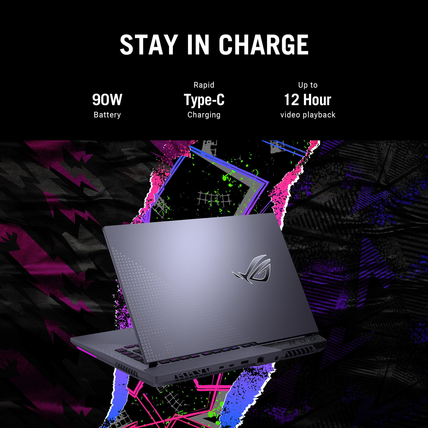 Image of ASUS ROG Strix G15 AMD Ryzen 7 Octa Core 6800HS - (16 GB /1 TB SSD /Windows 11 Home /4 GB Graphics /NVIDIA GeForce RTX RTX 3050 /144 Hz) G513RC-HN083W Gaming Laptop