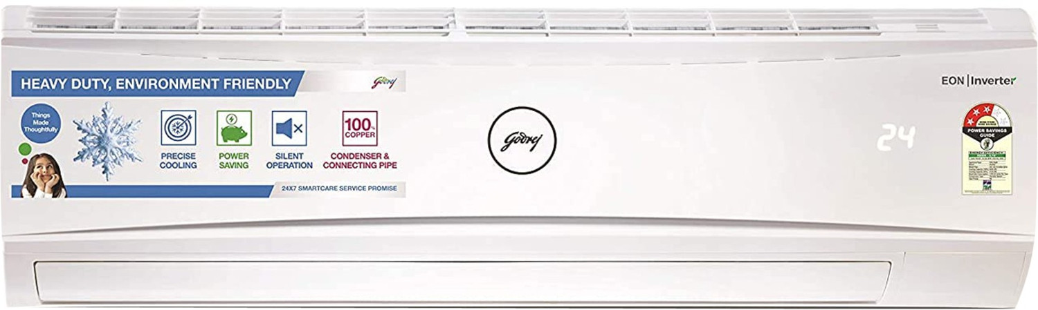 Image of Godrej 2 Ton 3 Star Split Inverter AC - White (GIC24LTC3WSA, Copper Condenser)