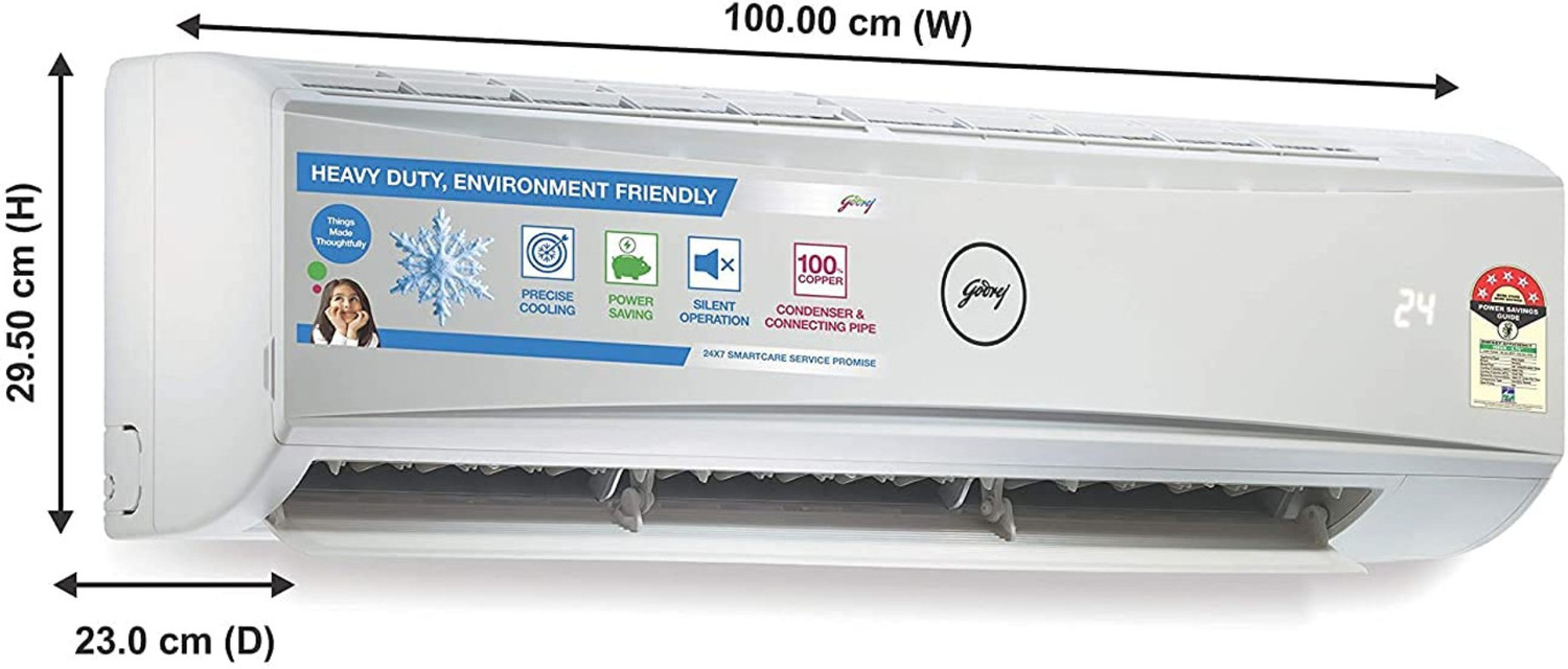 Image of Godrej 2 Ton 3 Star Split Inverter AC - White (GIC24LTC3WSA, Copper Condenser)