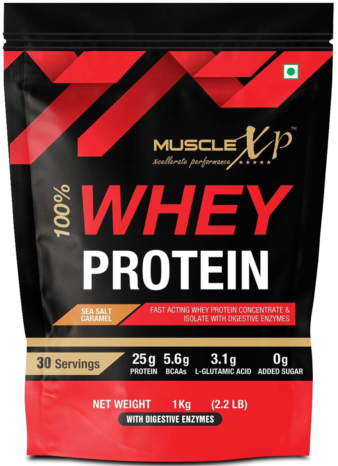 Image of MuscleXP 100% Whey Protein with Whey Protein Isolate Blend (75g Protein) Whey Protein