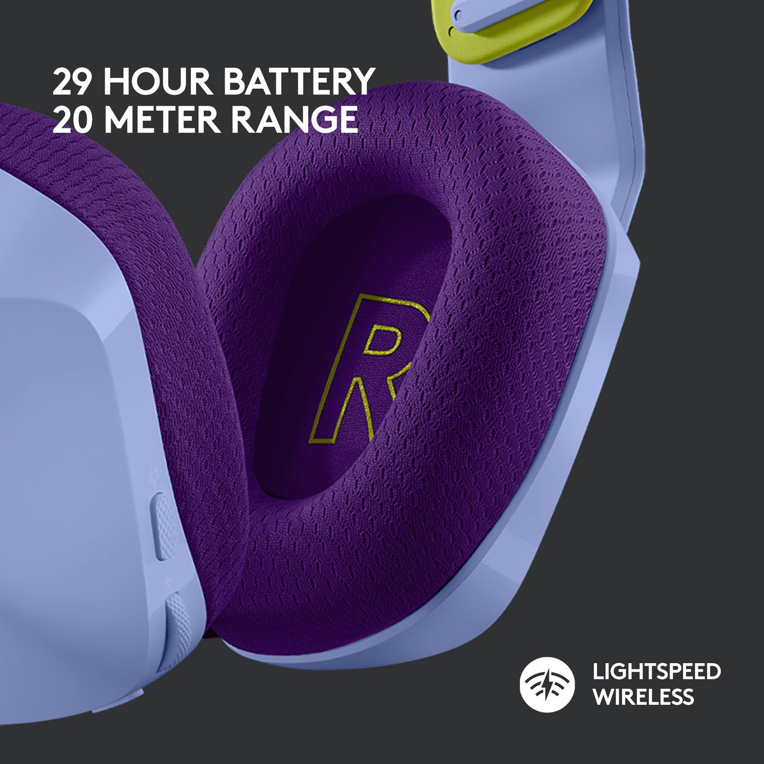 Logitech G733 LIGHTSPEED RGB Bluetooth Gaming (Lilac, On the Ear