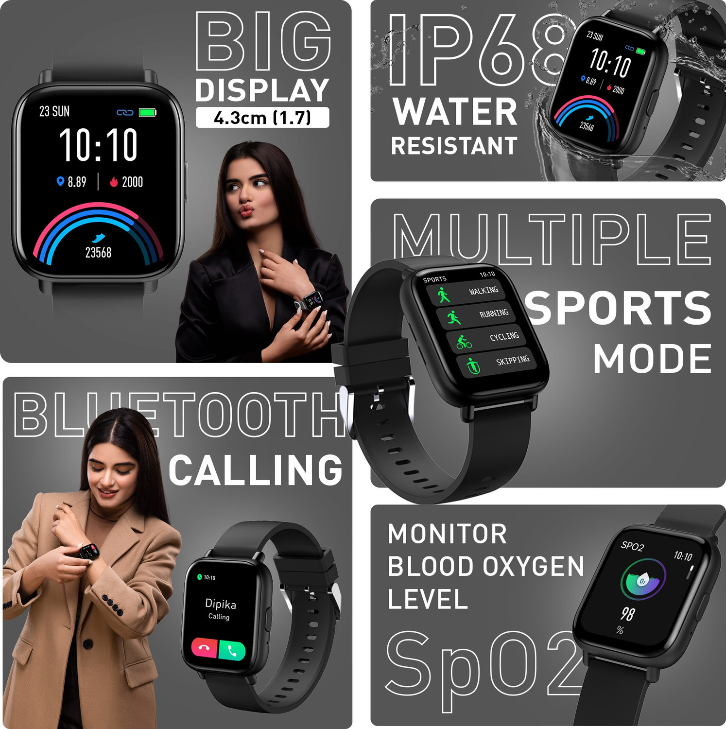 Image of GIONEE - AI Bluetooth Calling Metallic Frame Smartwatch