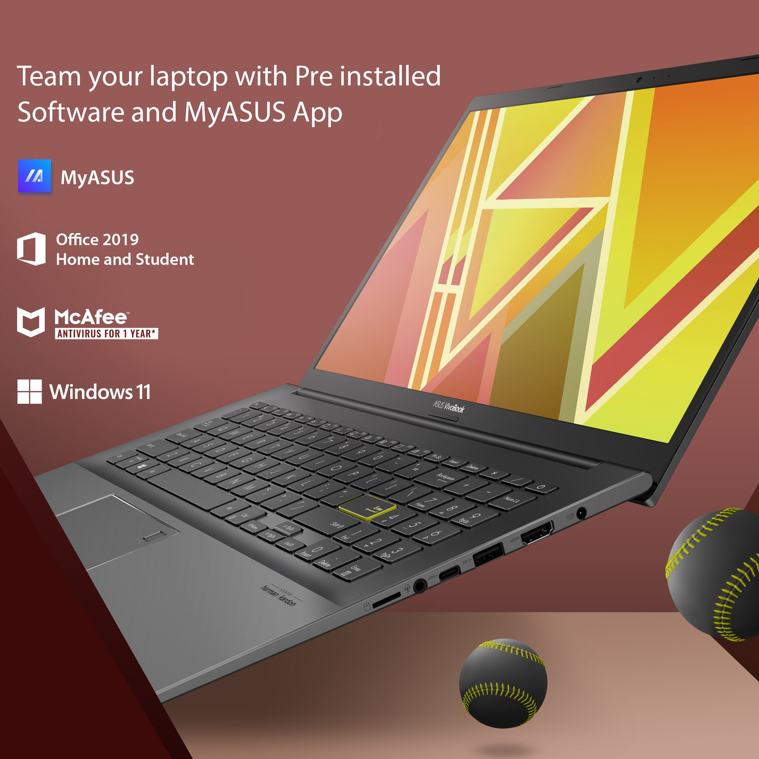 Image of ASUS VivoBook K15 OLED Intel Core i3 11th Gen 1115G4 - (8 GB /512 GB SSD /Windows 11 Home) K513EA-L312WS Thin and Light Laptop