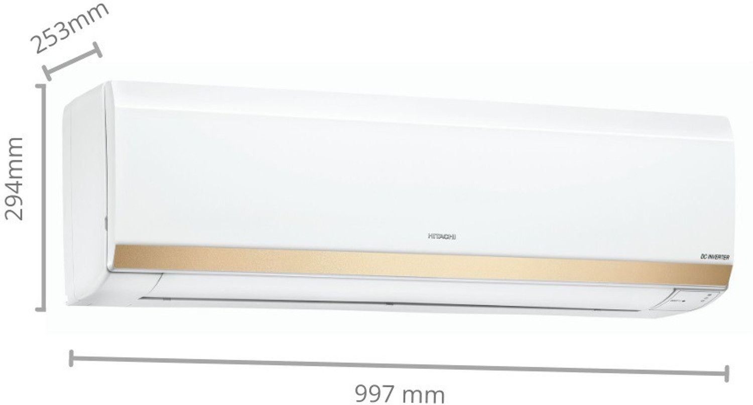 Image of Hitachi 1.5 Ton 5 Star Split Inverter AC - White, Gold (RSOG518HFEOZ1 /ESOG518HFEOZ1 /CSOG518HFEOZ1, Copper Condenser)